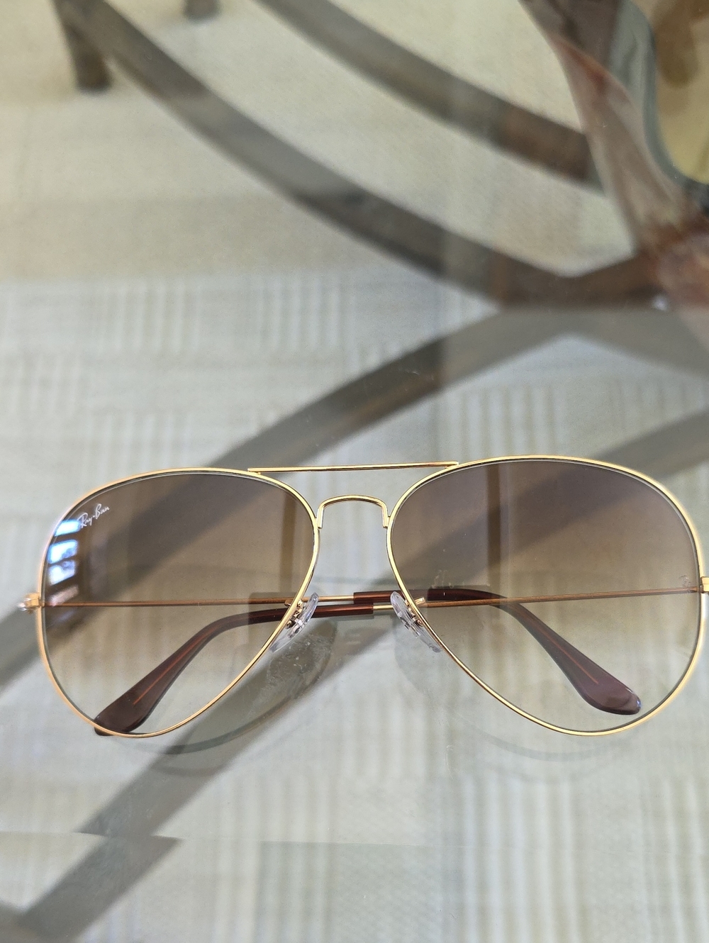 RAY BAN RB3025 001/51 GOLD AVIATOR 62-14 ITALY LARGE sunglasses